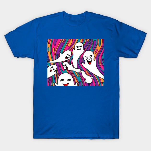 Funny Little Ghosts Halloween T-Shirt by flofin